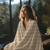 Trendy vlinder aangepaste kalligrafie naam kameel fleece deken