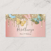 Trendy Vlinder Goud Glitter Roze Schoonheidsindust