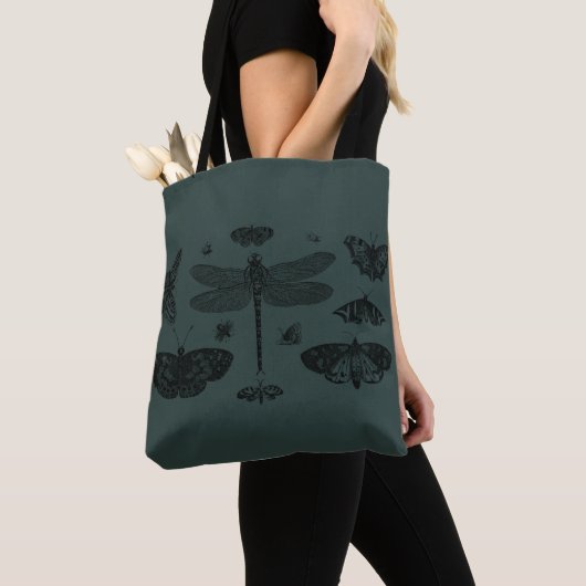 Trendy Vlinders Dragonfly Bijen Herfst Tote Bag (Dichtbij)