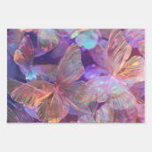 Trendy Vlinders Wrapping Paper Flat Sheet van 3 (Voorkant 3)