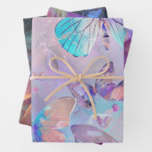 Trendy Vlinders Wrapping Paper Flat Sheet van 3 (In situ)