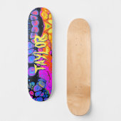 Trendy vloeibare cel Abstract, persoonlijke naam v Persoonlijk Skateboard (Voorkant)