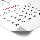 Trendy voeg je eigen tekst toe 2025 Kalender Poster (Hoek)