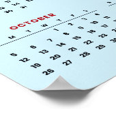 Trendy voeg je eigen tekst toe 2025 kalender      poster (Hoek)