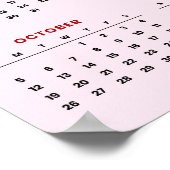 Trendy voeg je eigen tekst toe 2025 Kalender      Poster (Hoek)