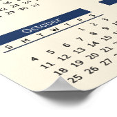 Trendy voeg je eigen tekst toe 2026 kalender poster (Hoek)