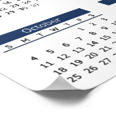 Trendy voeg je eigen tekst toe 2026 Kalender      Poster (Hoek)