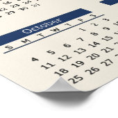 Trendy voeg je eigen tekst toe 2026 Kalender Poster (Hoek)