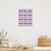 Trendy voeg je eigen tekst toe 2026 Kalender Poster (Keuken)