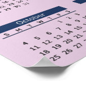 Trendy voeg je eigen tekst toe 2026 Kalender Poster (Hoek)