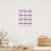 Trendy voeg je eigen tekst toe 2026 Kalender      Poster (Keuken)