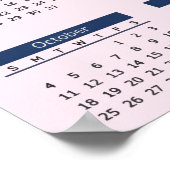 Trendy voeg je eigen tekst toe 2026 Kalender      Poster (Hoek)