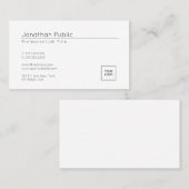 Trendy Voeg je Logo Elegant Minimalist Plain toe Visitekaartje (Voorkant / Achterkant)