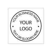 Trendy Voeg uw bedrijfslogo en tekst toe Aangepast Rubberstempel (Afrduk)