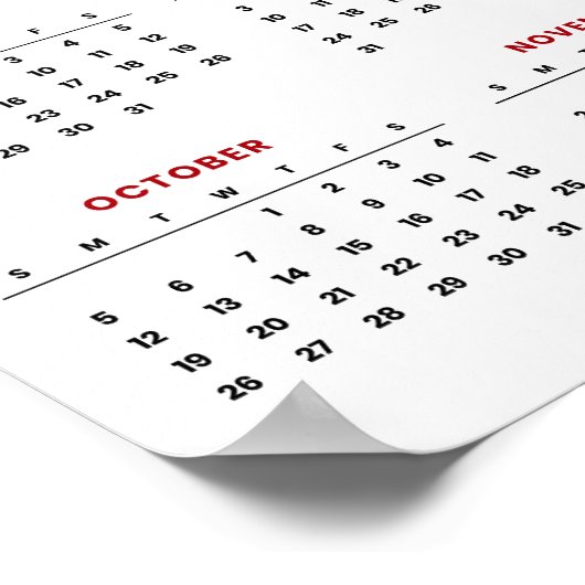 Trendy voeg uw eigen aangepaste tekst 2025 Kalende Poster (Hoek)