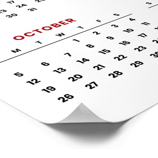 Trendy voeg uw eigen tekst toe 2025 Agenda      Poster (Hoek)