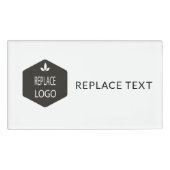 Trendy Voeg uw Logo of fotobedrijf toe Naambadge (Voorkant)