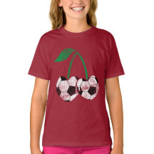 Trendy voetbal kersen ontwerp shirt met grunge
