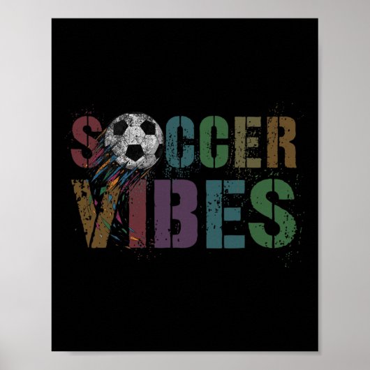 Trendy Voetbal Vibes Trainen Vrouwen Keeper Kinder Poster (Voorkant)