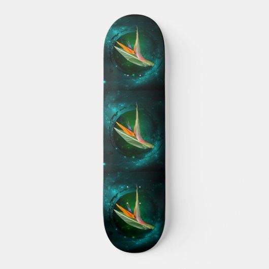 trendy vogel van de paradise bloem persoonlijk skateboard (Voorkant)