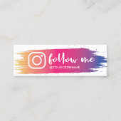 Trendy Volg me Instagram  Mini Visitekaartje (Voorkant)