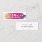 Trendy Volg me Instagram  Mini Visitekaartje (Voorkant / Achterkant)