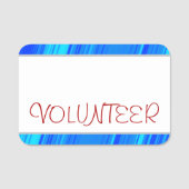 Trendy "VOLUNTEER"-naamlabel Naamplaatje (Voorkant)