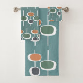 Trendy voor altijd Modern midden eeuw Blauw patroo Bad Handdoek (Insitu)