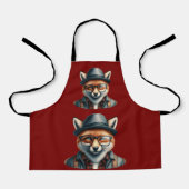 Trendy vos karakter schort (Voorkant)