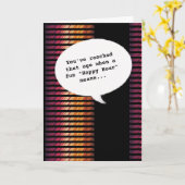 Trendy vreugde Happy Hour Ouder worden Grappig Ver Kaart (Gele Bloem)