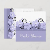 Trendy Vrijgezellenfeest Invite - Lavender Flowers Kaart (Voorkant / Achterkant)
