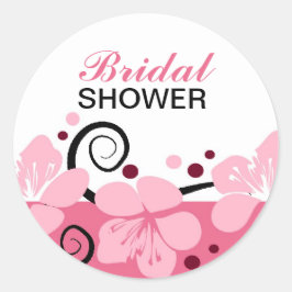 Trendy Vrijgezellenfeest Pink Flowers Sticker