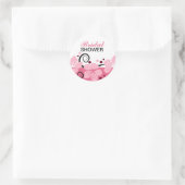 Trendy Vrijgezellenfeest Pink Flowers Sticker (Tas)