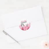 Trendy Vrijgezellenfeest Pink Flowers Sticker (Envelop)