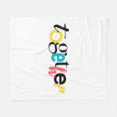 Trendy, vrolijk, stadtypografie van Together Fleece Deken (Voorkant (Horizontaal))