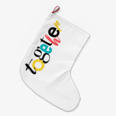 Trendy, vrolijk, stadtypografie van Together Grote Kerstsok (Voorkant (Hangend))