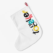 Trendy, vrolijk, stadtypografie van Together Grote Kerstsok (Achterkant (Hangend))