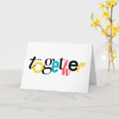Trendy, vrolijk, stadtypografie van Together Kaart (Gele Bloem)