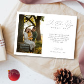 Trendy Vrolijk Tijdperk Moderne Familie Foto Kerst Feestdagenkaart