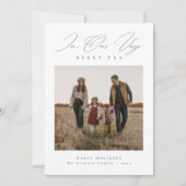 Trendy Vrolijk Tijdperk Moderne Familie Rustieke F Feestdagenkaart (Voorkant)