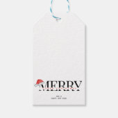  trendy vrolijke sobere kerst cadeaulabel (Voorkant)