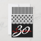 Trendy vrouw 30th Birthday-uitnodiging Kaart (Voorkant)