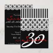 Trendy vrouw 30th Birthday-uitnodiging Kaart (Voorkant / Achterkant)