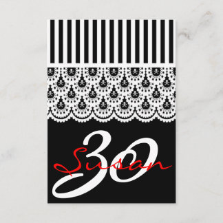 Trendy vrouw 30th Birthday-uitnodiging Kaart