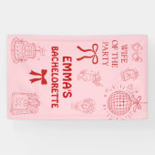 Trendy Vrouw Van Het Feest Bachelorette Party Spandoek (Horizontaal)