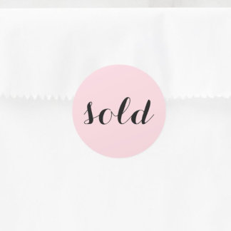 Trendy Vrouwelijke Script Typografie Meteen Verkoc Ronde Sticker