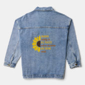 Trendy Vrouwen Rechten Ruth Bader Zonnebloem Moder Denim Jacket (Achterkant)