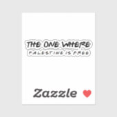 Trendy waar Palestina vrij is Sticker (Vel)