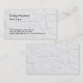 Trendy Wall Brick Pattern Manager Visitekaartje (Voorkant / Achterkant)