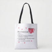 Trendy warme chocoladedefinitie tote bag (Voorkant)